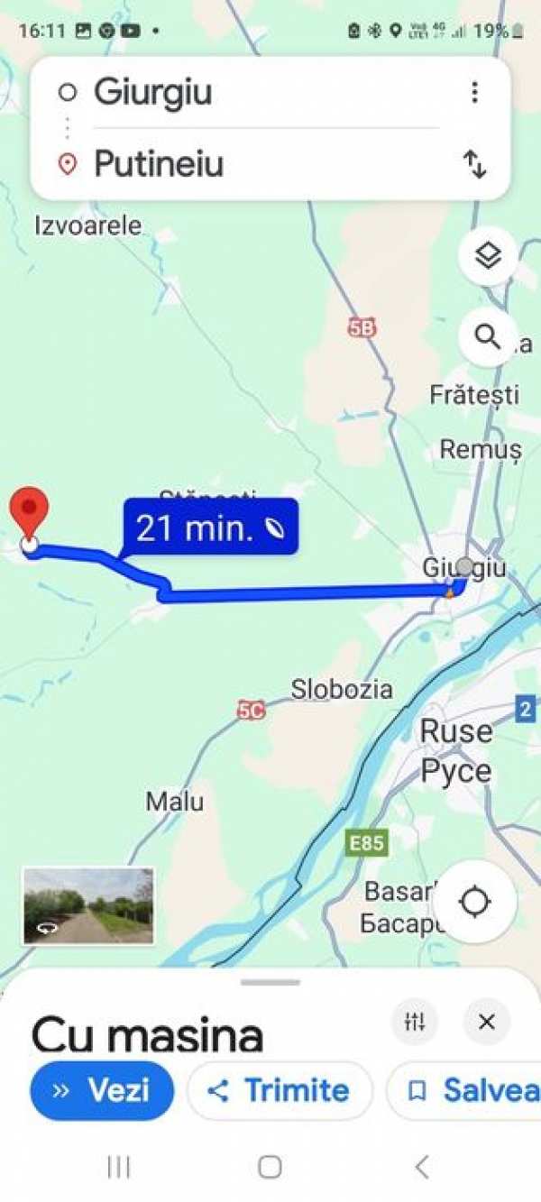 Putineiu, GR, Teren intravilan 2500mp, cu deschidere la 2 străzi