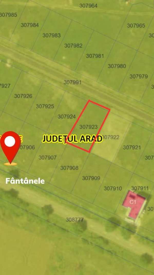 Vânzare teren 750 mp în Comuna Fantanele,Arad