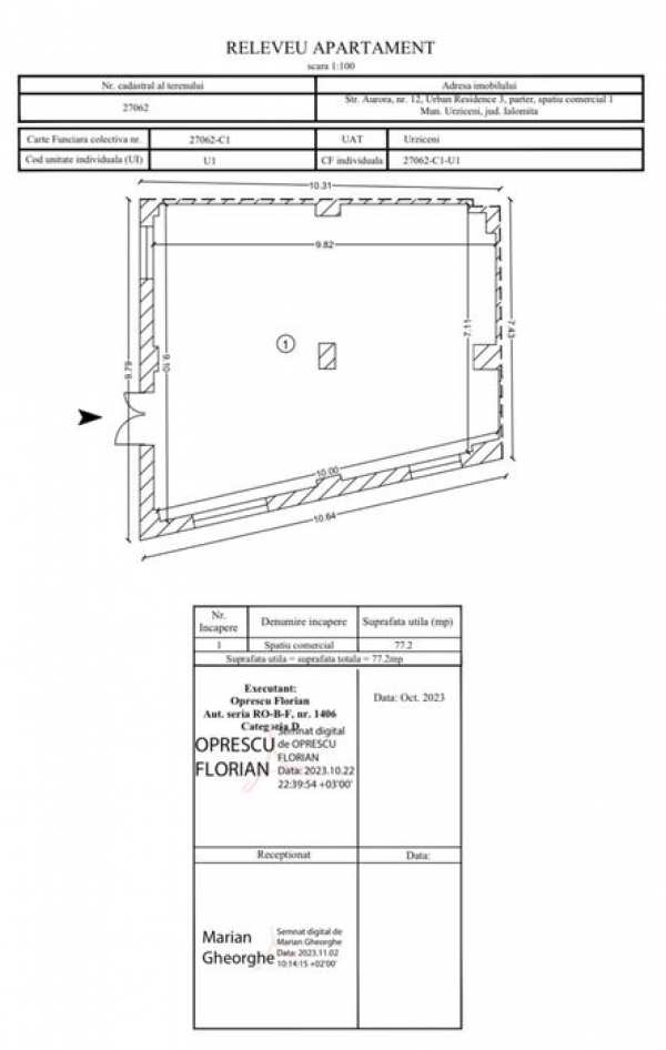 Spatiu comercial in bloc nou