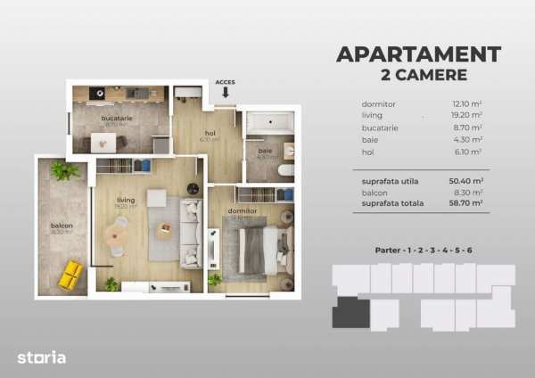 Apartament 2 camere, bloc nou, acte gata, Aparatorii Patriei - metrou