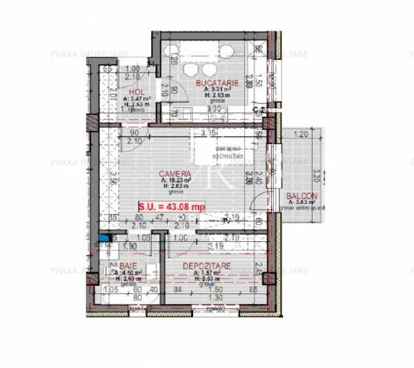 Oportunitate! Apartament cu 1 camera, 43 mp utili, Finisat, Zona Terra!