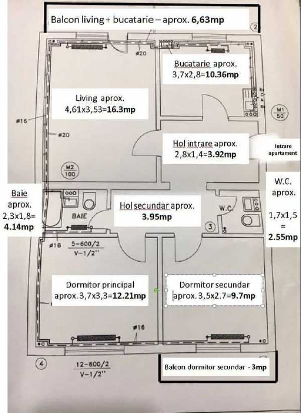 Apartament 3 camere, 2 Bai, 2 Balcoane - DIRECT DE LA PROPRIETAR!