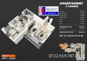 Apartament 3 camere / 2 bai - Metrou Berceni (100 metri)