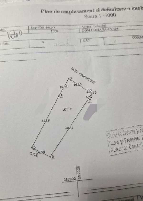 teren intravilan Comana JUD. Giurgiu