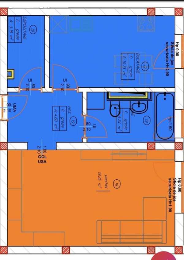 Inchiriez apartament 1 camera 43m2 in bloc nou (2023), 420 euro