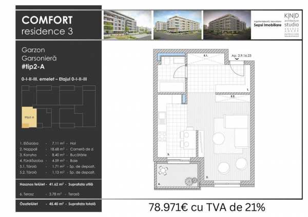 Garsoniera noua in COMFORT RESIDENCE 3