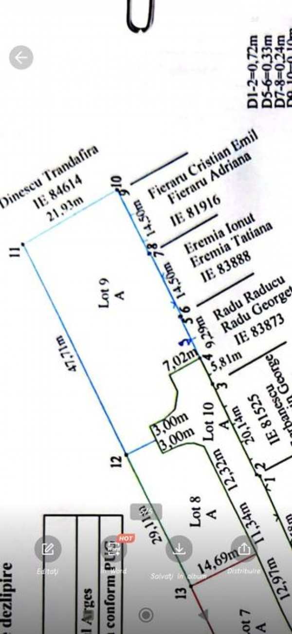 Societate comercială vinde 958 mp intravilan