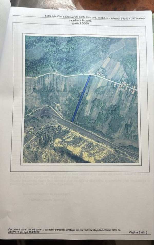 Vand teren extravilan  5295 m2 situat in Sat Negresti comuna Malovat