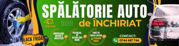 Închiriere spalatorie auto funcționala cu toate autorizațiile neccesar