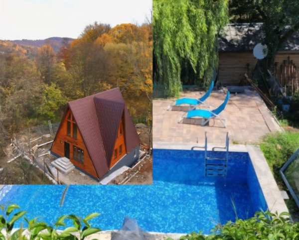 Casa deosebita P+E+M, piscina, living înalt de 7m!