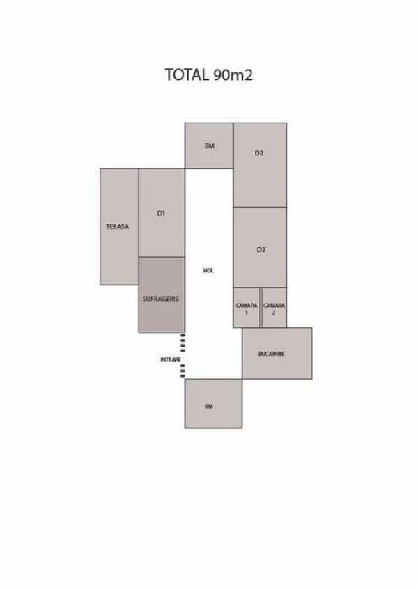 Vând apartament 4 camere, decomandat, 90 m² – Zona 1