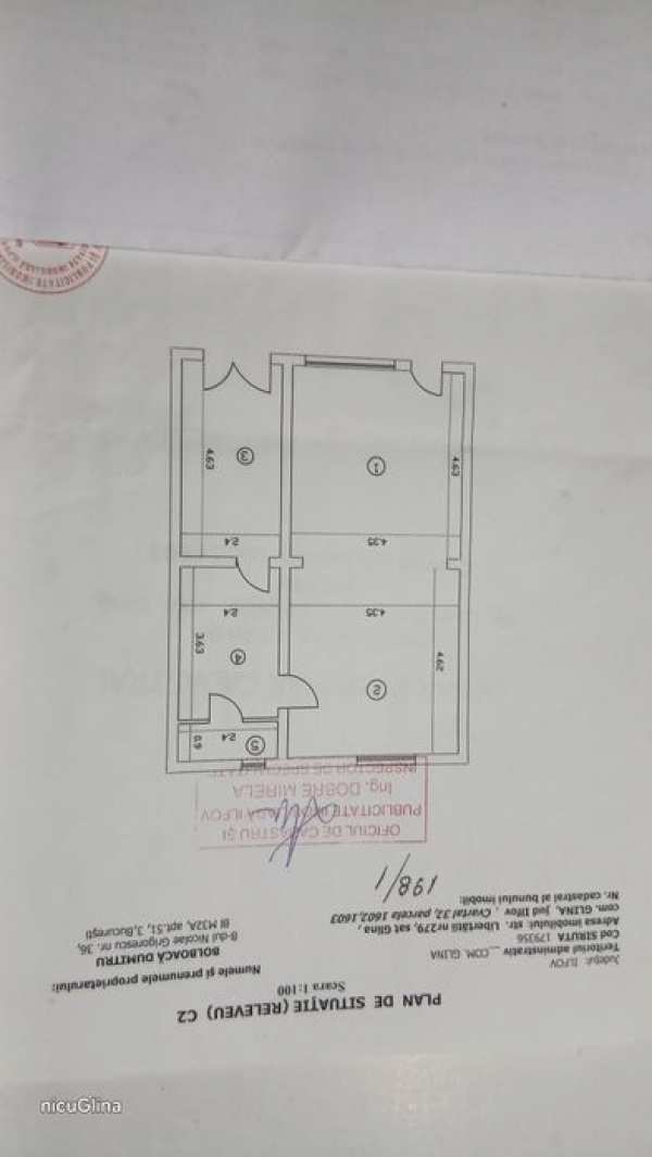 Vând spațiu comercial  în comuna Glina,75 mp teren 123 mp