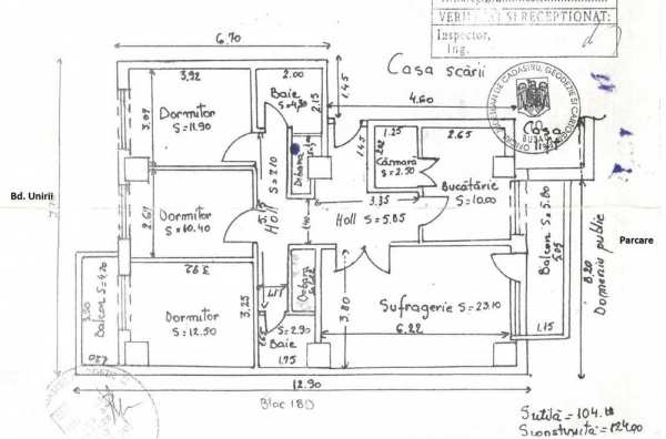 Apartament de vânzare – 4 camere, 104 mp – Unirii Nord, Buzău
