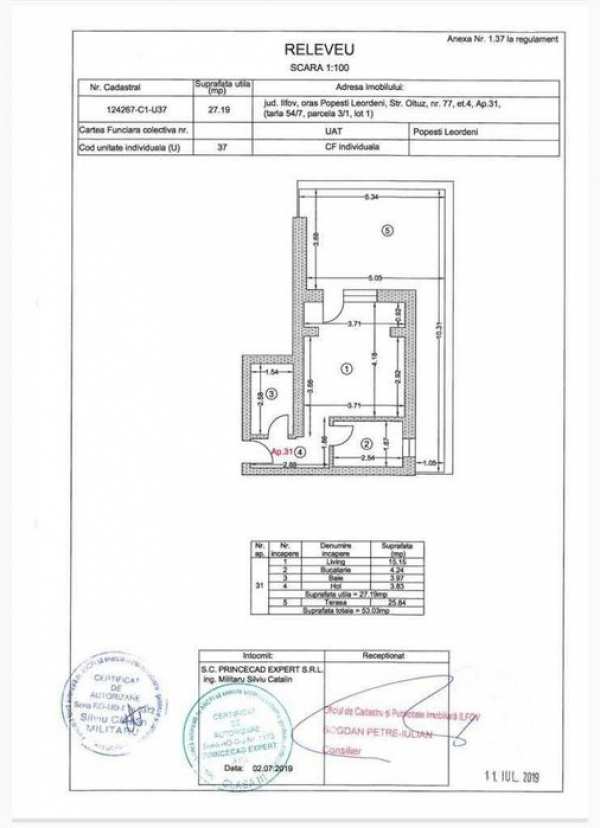 Direct proprietar apartament cu 1 camera an 2019