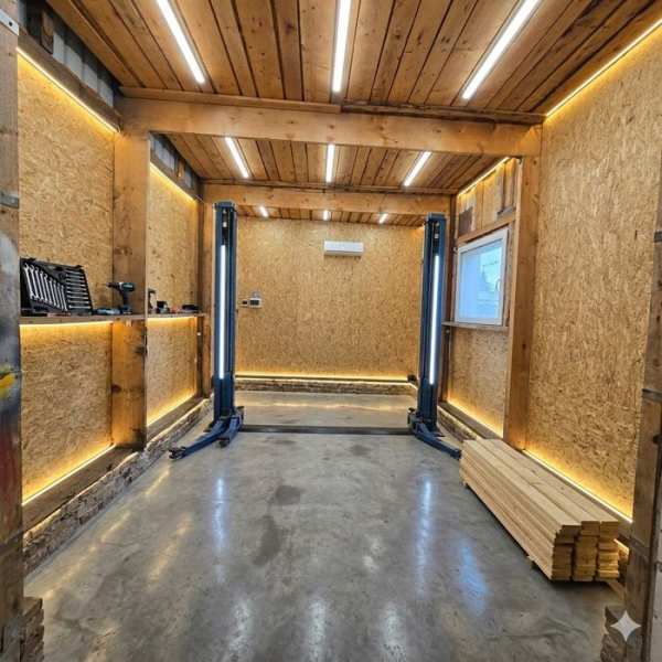 Garaj auto de închiriat,cu elevator si compresor