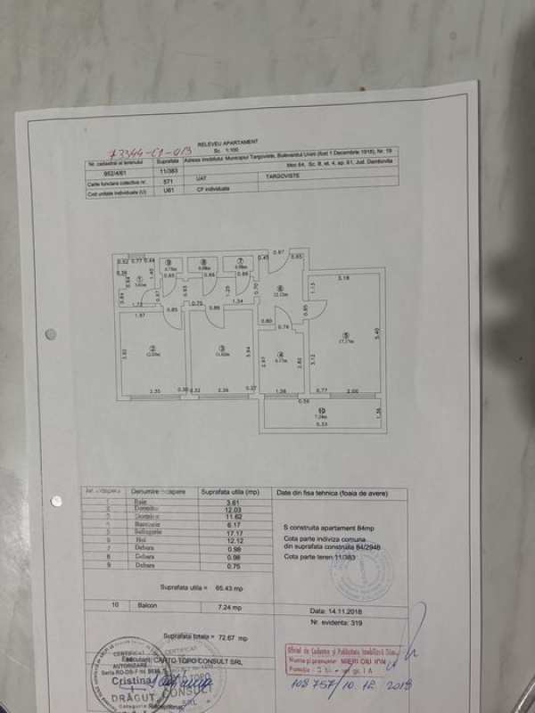 Apartament 3 camere Micro 6 Targoviste