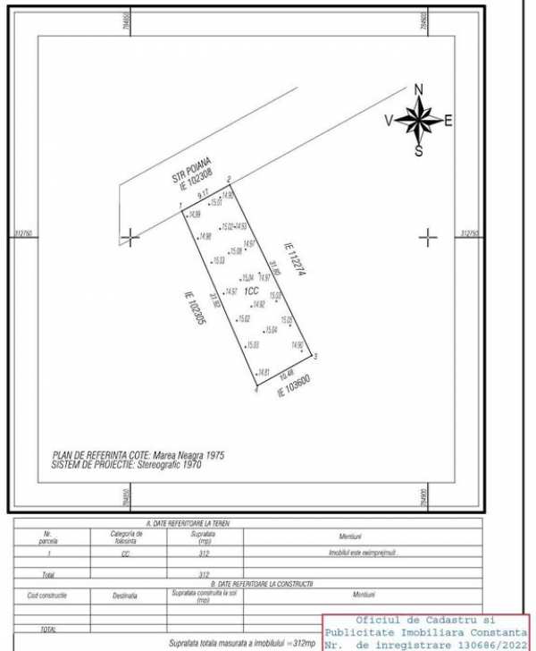 Teren 312mp Ovidiu–Str. Peninsulei, autorizație și utilități,lângă lac
