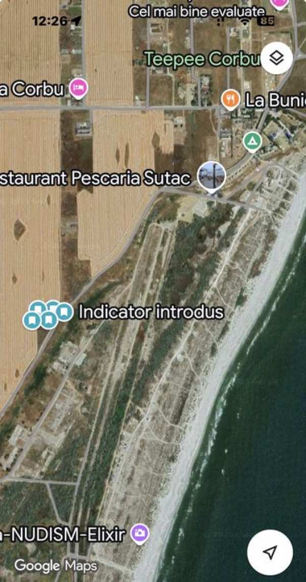 Teren pe faleza, cu vedere la mare, Corbu jud Constanta