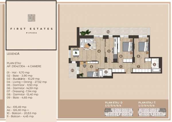 Apartament 4 cam Pipera