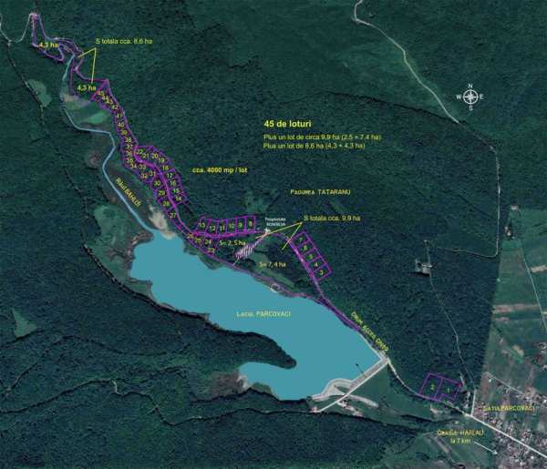 Terenuri pentru case de vacanta pe mal de lac si în padure - Pârcovaci