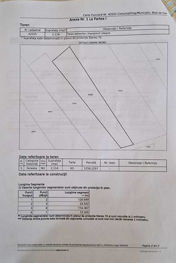 De vanzare Teren Extravilan Baia de Fier