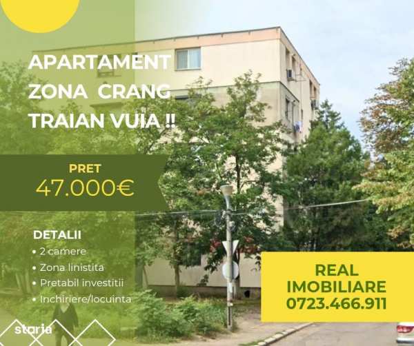 Apartament 2 camere- pret de garsoniera !