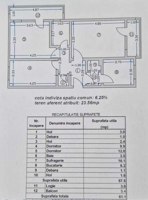 Apartament 3 camere decomandat, ultracentral Pașcani