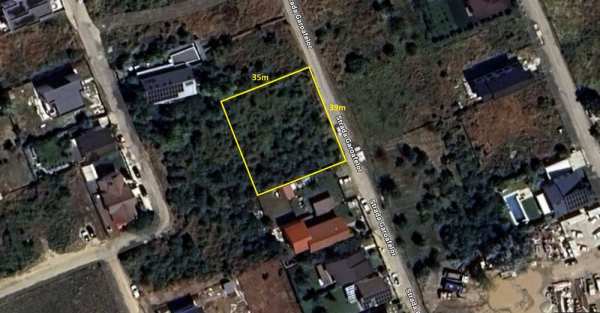 Teren intravilan Mogoșoaia – 1365 mp – deschidere 39 m – utilități