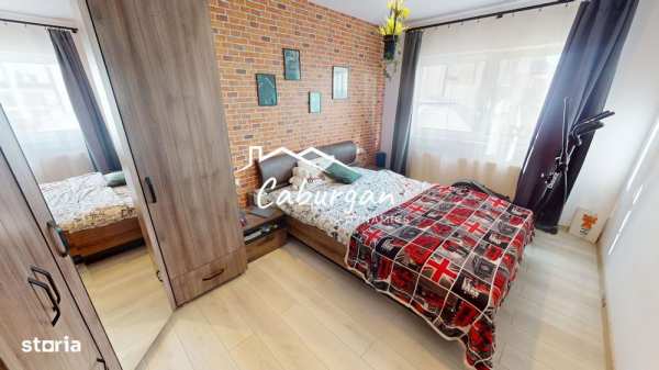 Apartament cu 3 camere, 70mp utili, curte 112mp, mobilat si utilat