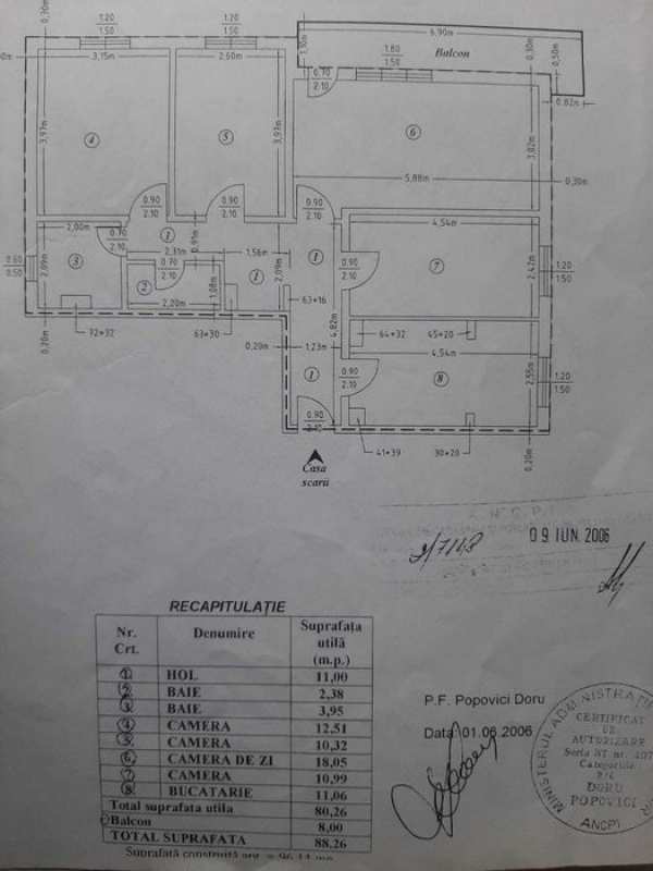 Vand apartament 4 camere - Centru