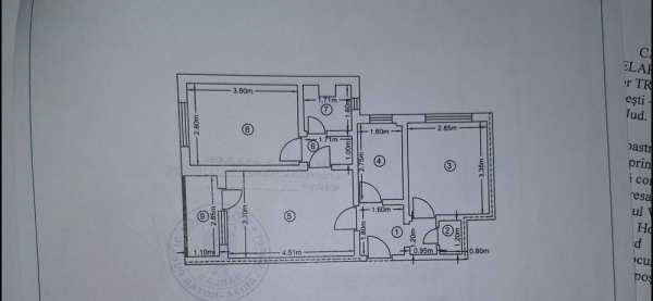 Vand apartament cu 3 camere la et 1