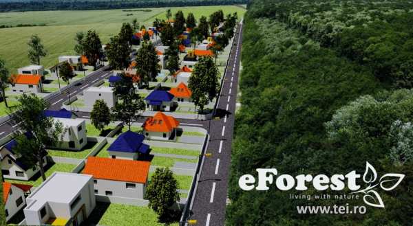 Loturi de casă 720 - 900 mp, langă Pădure în eForest, acces asfaltat