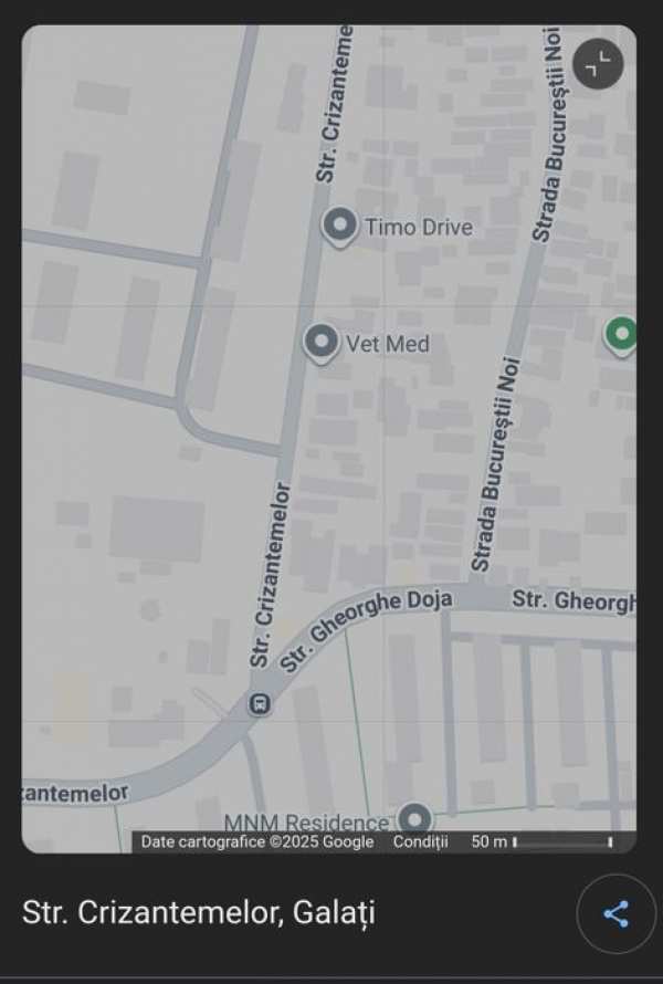 Str. CRIZANTEMELOR Vand teren cu casa demolabila