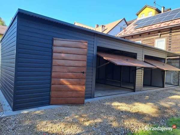 Vand garaje pe structura metalica ânvelit cu panouri sendvis