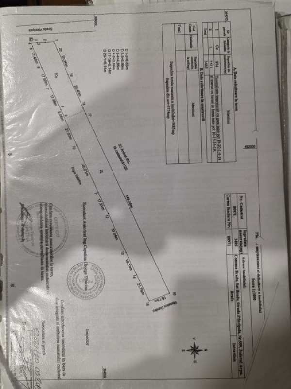 Teren intravilan 3485 mp  comuna Bradu judet Argeș strada Principala n