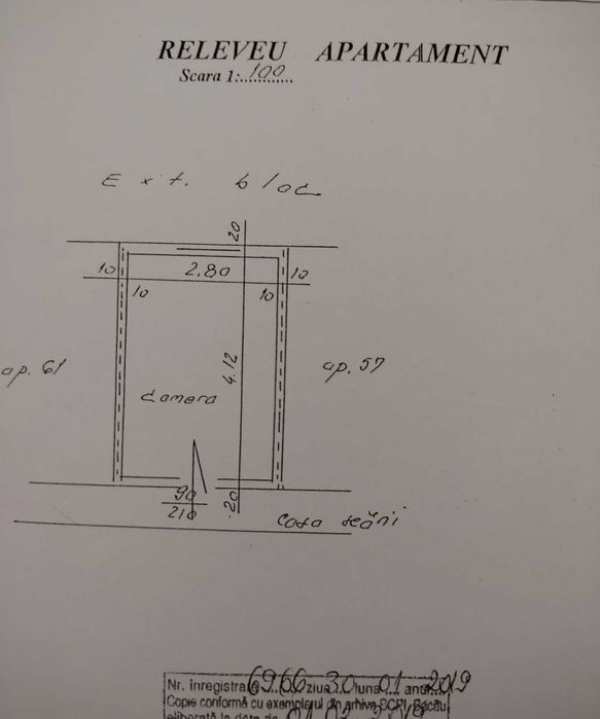 Garsoniera conf 3, N. Enea , et 4 cu sarpanta, doar 4990 Euro