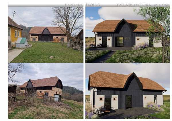 Redescopera linistea autentica! Cumpara acest concept architectural in mediu rural cu teren intravilan de 3.500 mp la 35km de Cluj. Casa la tara.