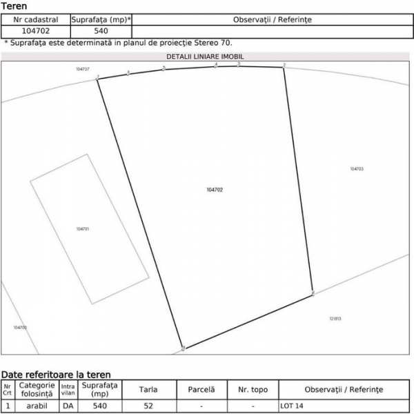 Teren intravilan 540 mp de vânzare în Sanpetru, str. Socului