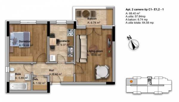 Apartamente cu 2/3/4 camere /GARSONIERE/STUDIO