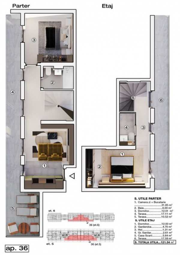 Penthouse Prelungirea Ghencea cu incalzire in pardoseala 122 mp