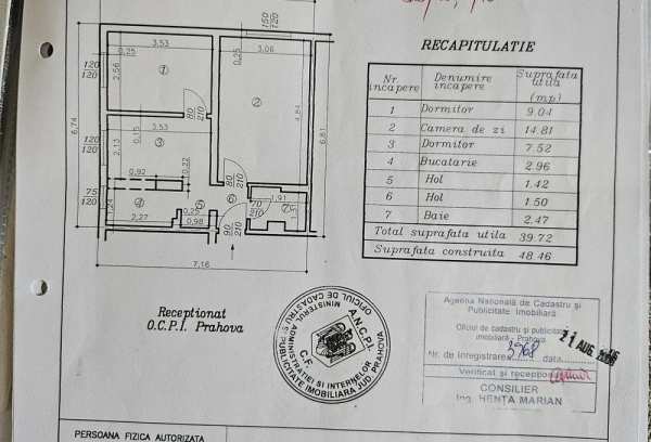 Vest-Profi,apartament cu 3 camere