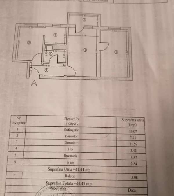 Apartament cu 3 camere de vanzare Inel 2