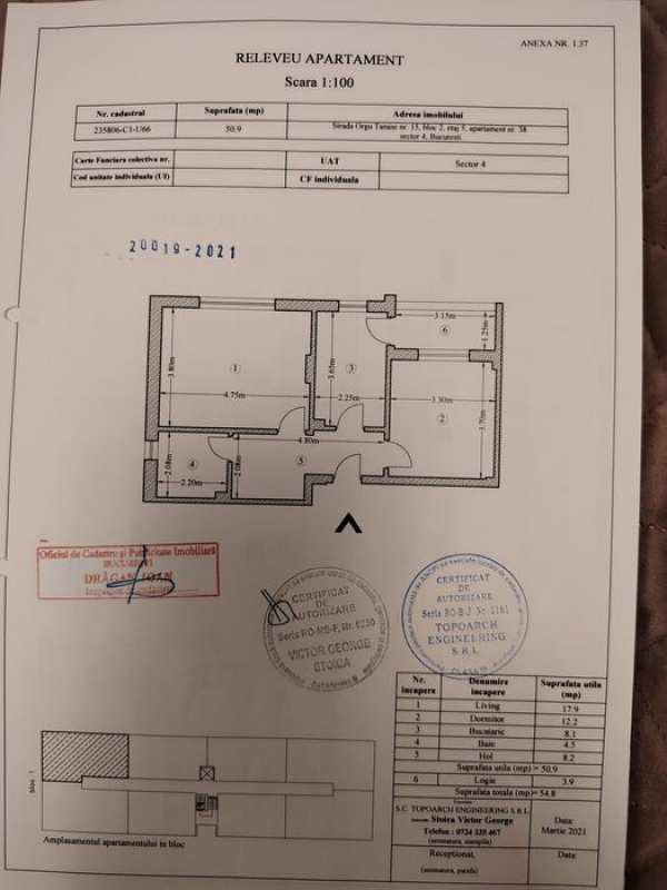 Apartament două camere decomandat sector 4 București