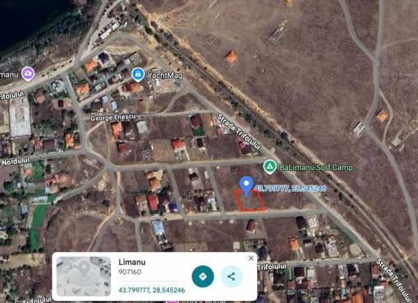 Teren 1000 mp Limanu, aproape de marina