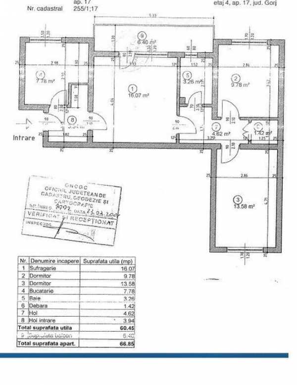 Apartament 3 camere Aleea Garofitei