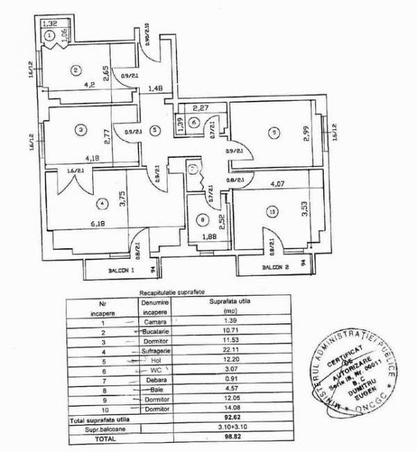 Vand apartament 5 camere -zona CUG-sectia 6