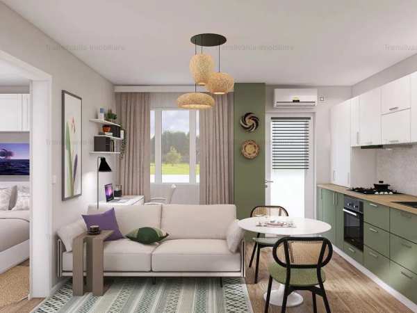 Apartament semifinisat de 37.5 mp utili, zona Chinteni