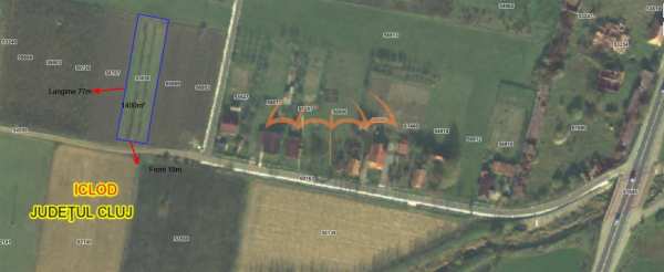 Teren de vanzare intravilan in fundatura-iclod, strada viitorului 1400 mãâ²