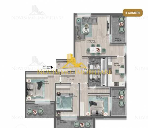 Apartament cu 4 camere in zona albert