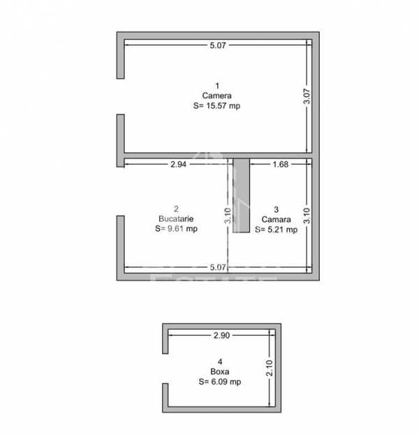 Apartament pretabil birouri, 30 mp, piata unirii